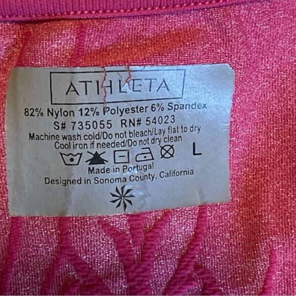 Athleta Yoga Twist Seamless Compression Tank Top Pink Size Large Style 735056 - Picture 8 of 9